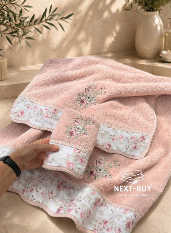 Набір махрових рушників Maison D'or Lady Roses Rose 3шт. рожевий