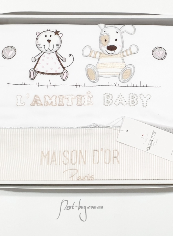 Maison Dor дитяча постільна білизна Lamite bej сатин 100х150