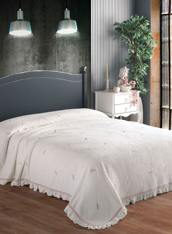 Maison D`or Les Azzures ecru-rose Bed Cover махровое покрывало 220х240