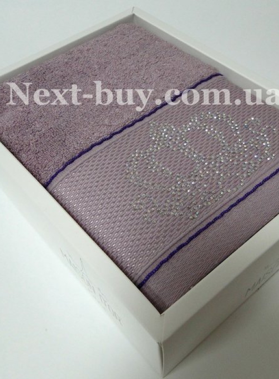 Бамбуковое полотенце Maison D'or Bambu 50х100см в коробке фиолетовый