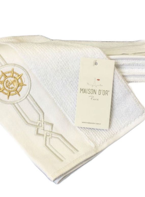 Maison D'or Elegance Marine банний махровий рушник 85х150 см білий