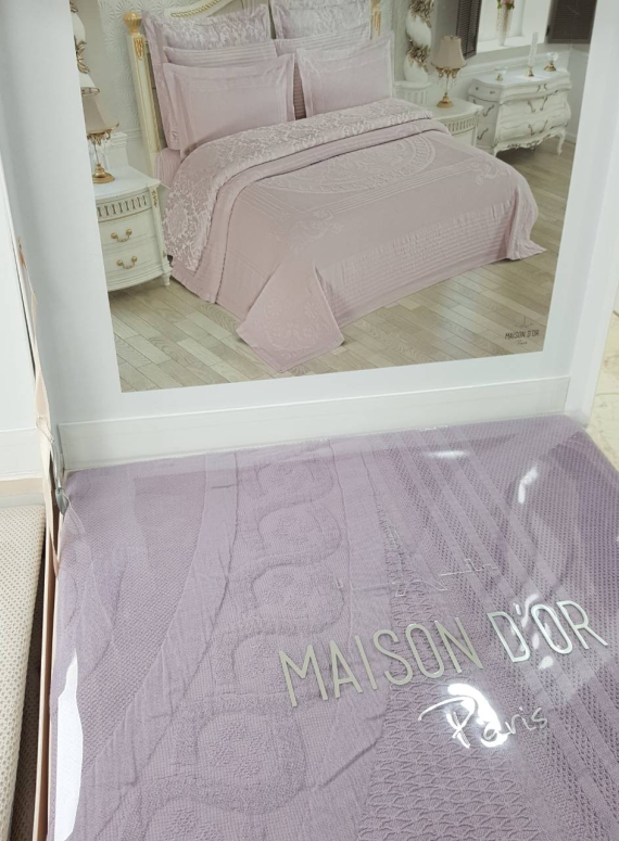 Maison D'or Paris Eva Caroline purple покривало, постільна білизна з наволочками сатин-жаккард