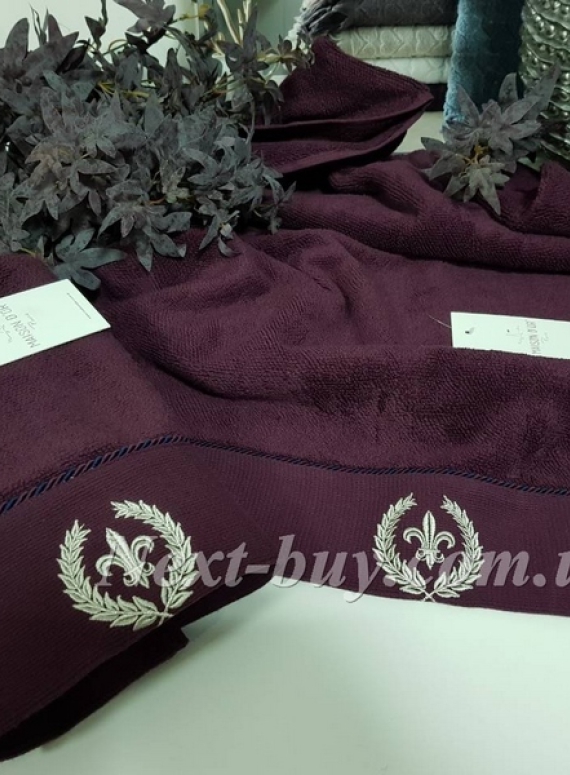 Maison D'or Seymour банний махровий рушник 85х150 см бордовий