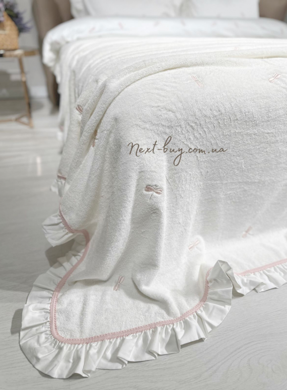 Maison D`or Les Azzures ecru-rose Bed Cover махровое покрывало 160х240