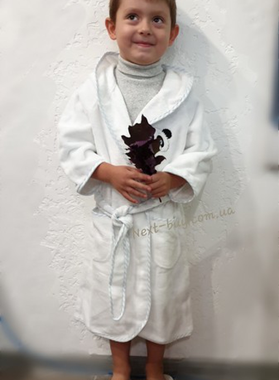 Maison D`or Luna Enfants Панда детский махровый халат с тапочками для мальчика