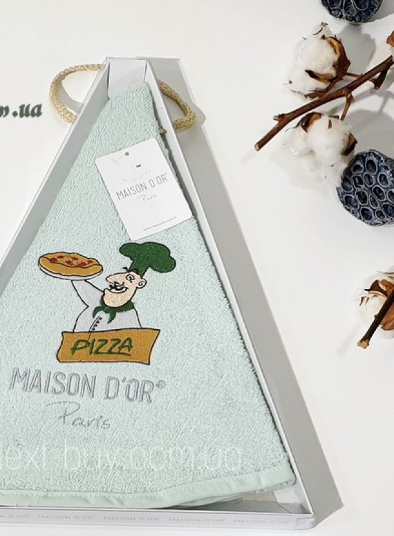Maison D`or Maxi box круглий махрове кухонний рушник 1шт 70х70 бавовна салатовий