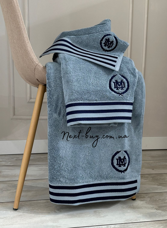 Maison D'or Delon Cotton blue-navy набір рушників для чоловіків