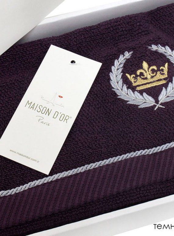 Maison D'or Pierre Loti набор полотенец с вышивкой 4шт 30х50 бордовый