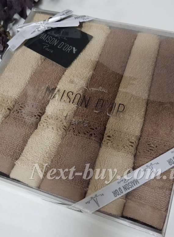 Maison D'or Sena набір кухонних рушників бавовна 6шт коричневий