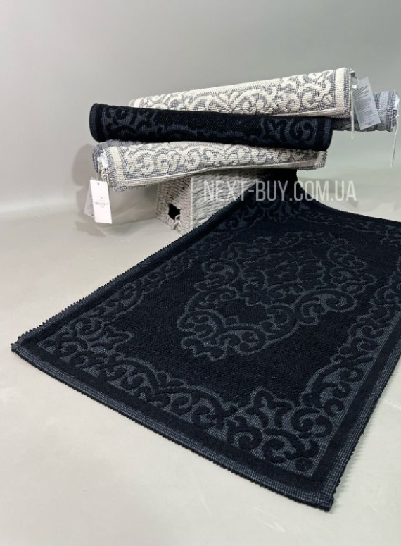 Maison D'or Натуральний килимок для підлоги Vintage чорний 70х120см