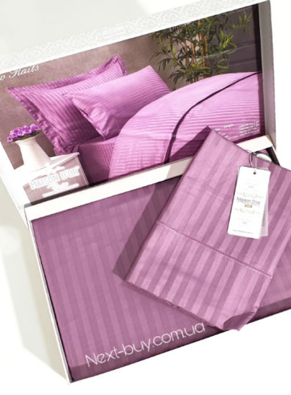 Maison D'or New Rails Lilac постельное белье 200x220см сатин с жаккард