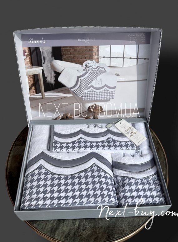 Набір рушників Maison Dor Lowes 3шт. махра сірий
