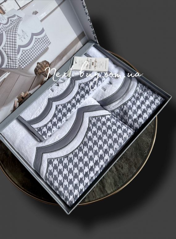 Набір рушників Maison Dor Lowes 3шт. махра сірий