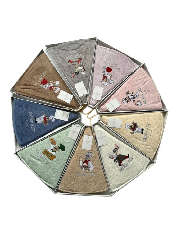 Maison D`or Maxi box круглий махрове кухонний рушник 1шт 70х70 бавовна салатовий