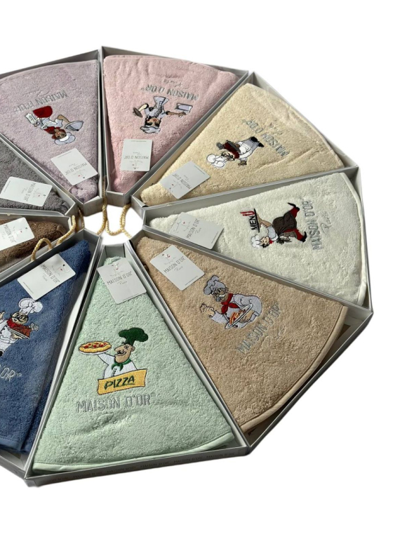 Maison D`or Maxi box круглий кухонний рушник 1шт 70х70 бавовна бежевий