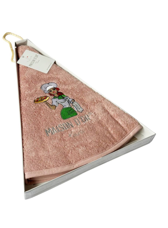 Maison D`or Maxi box круглий махрове кухонний рушник 1шт 70х70 бавовна рожевий
