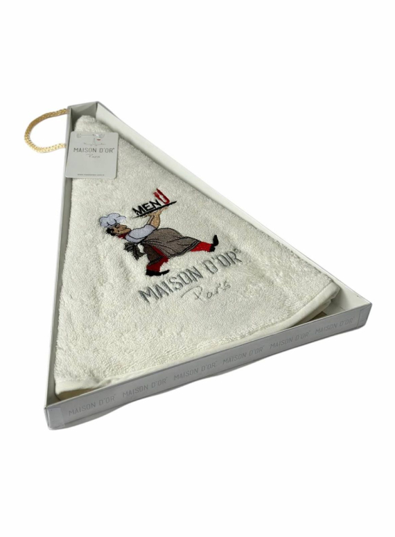 Maison D`or Maxi box круглий кухонний рушник 1шт 70х70 бавовна білий