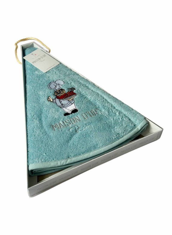 Maison D`or Maxi box круглий кухонний рушник 1шт 70х70 бавовна блакитний