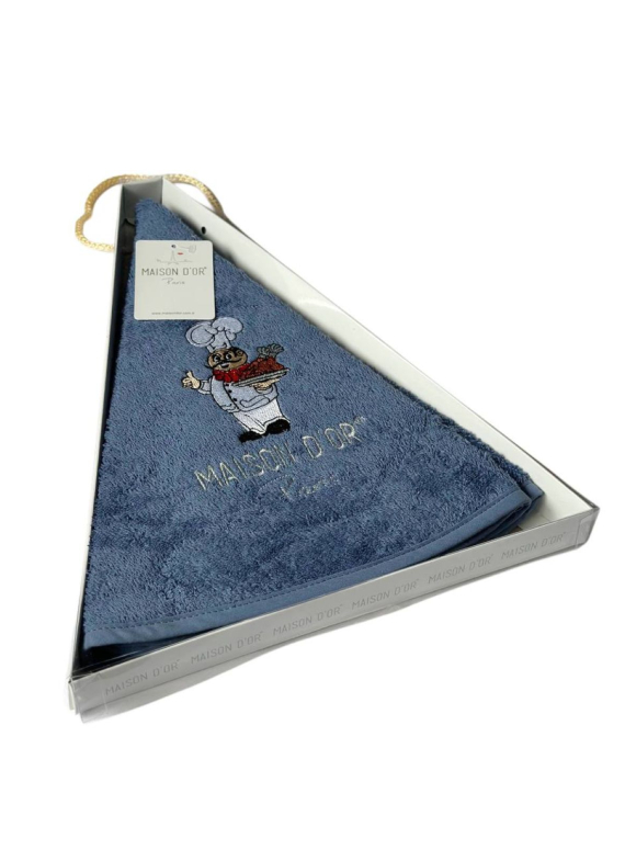 Maison D`or Maxi box круглий махрове кухонний рушник 1шт 70х70 бавовна синій