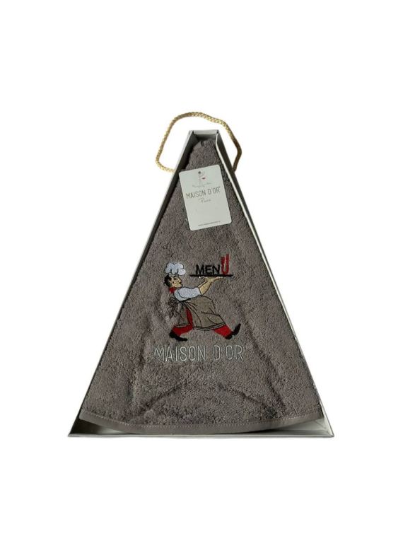 Maison D`or Maxi box круглий махрове кухонний рушник 1шт 70х70 бавовна сірий