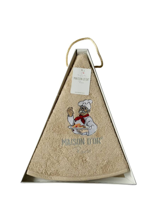 Maison D`or Maxi box круглий кухонний рушник 1шт 70х70 бавовна бежевий