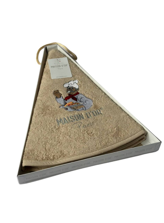 Maison D`or Maxi box круглий кухонний рушник 1шт 70х70 бавовна бежевий