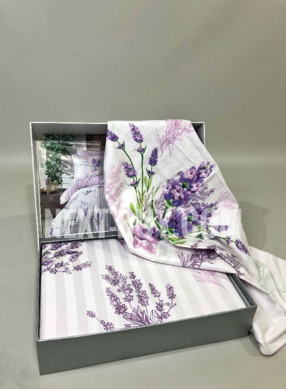 Maison Dor Orva постільна білизна євро сатин жаккард лаванда