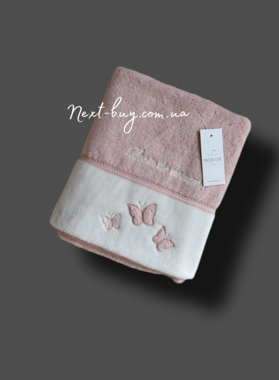 Maison D`or Monique Butterfly махровий рушник 50х100 Туреччина рожевий