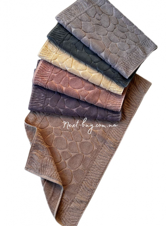 Натуральний килимок-рушник для ніг Febo Paspas lilac 50x85