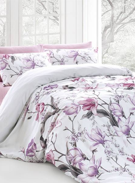 First choice LAYLA Lila - purple постельное белье ранфорс семейный 160х200х2