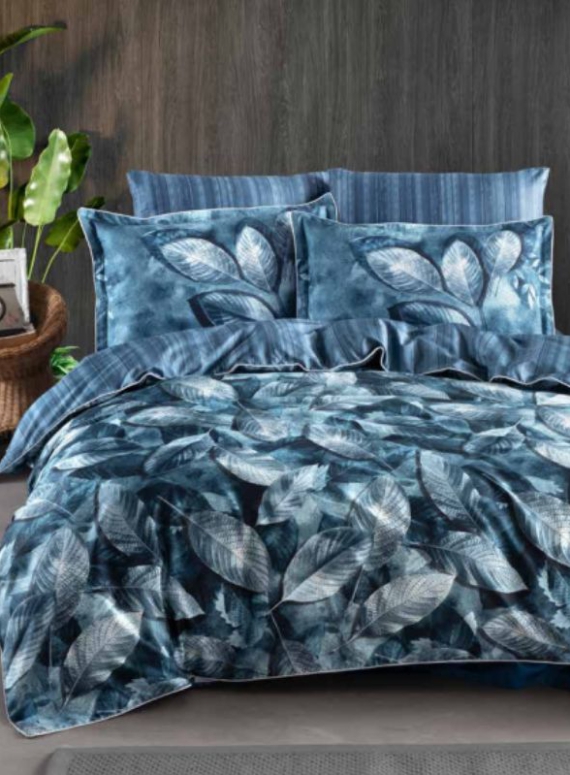 Постільна білизна Rican Blue La Romano premium сатин евро 200х220