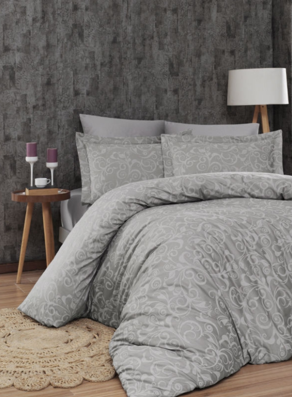 First Choice Sweta Gri(grey) постельное белье сатин семейный 160х220х2