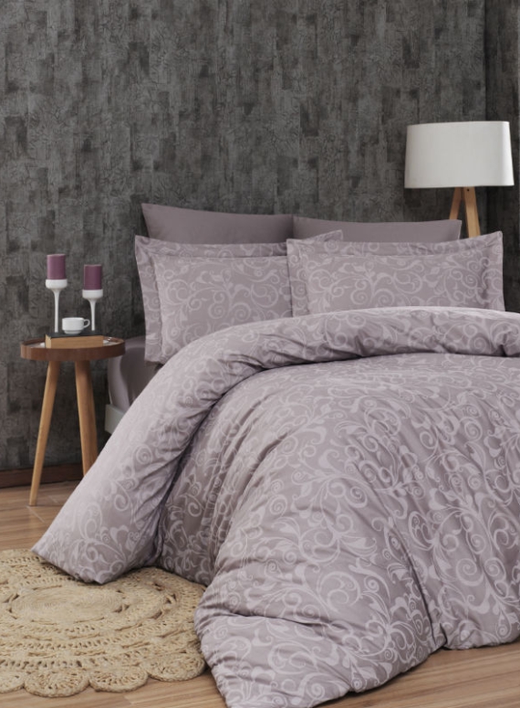 First Choice Sweta Leylak(lilac) постельное белье сатин семейный 160х220х2