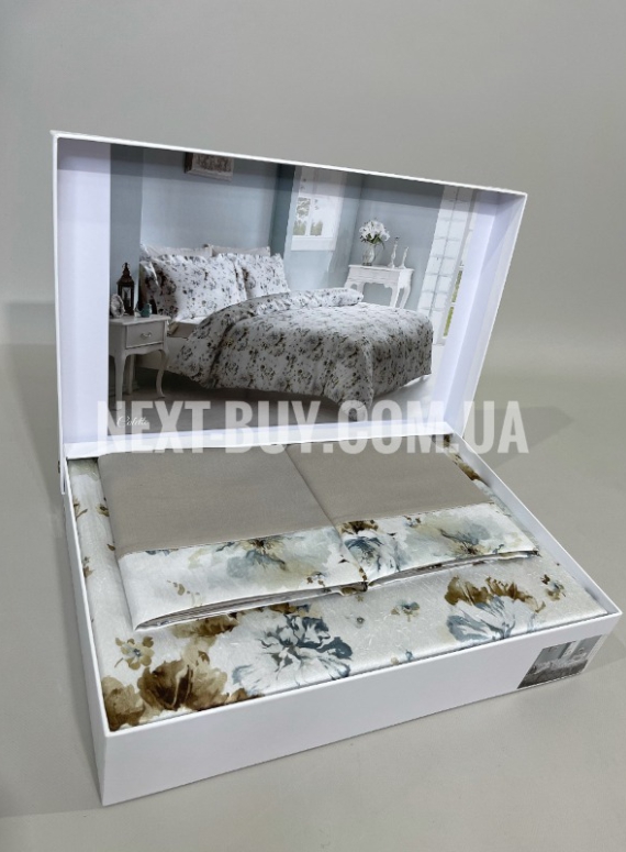 Tivolyo Home Комплект постільної білизни Colette євро 200х220 сатин-жатка