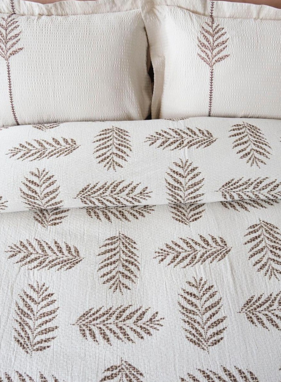 Постільна білизна з піке Olive earth kahve євро