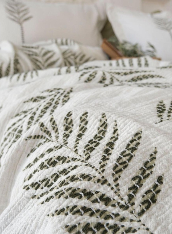 Постільна білизна з піке Olive earth yesil євро