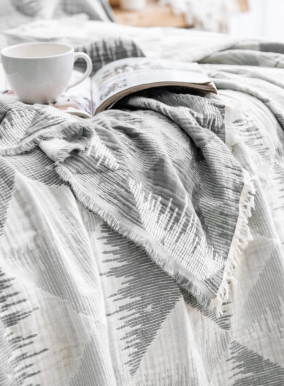 Муслиновое покрывало Saheser Model dolce Gri евро Турция