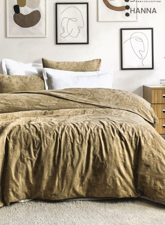 Постільна білизна з вареної бавовни з жакардовим плетінням Saheser MODEL HANNA Євро | Туреччина