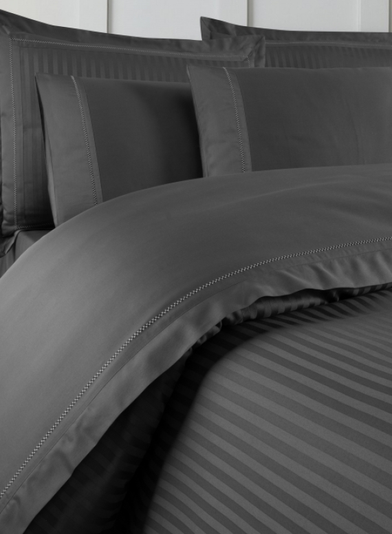 Постільна білизна Orcella Grey La Romano premium сатин Євро 200×220