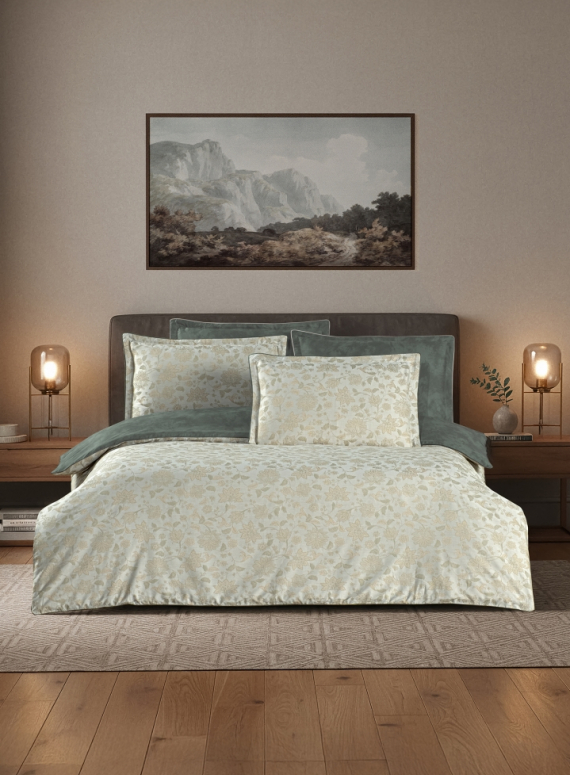 Постільна білизна Edesa Beige La Romano premium сатин Євро 200×220