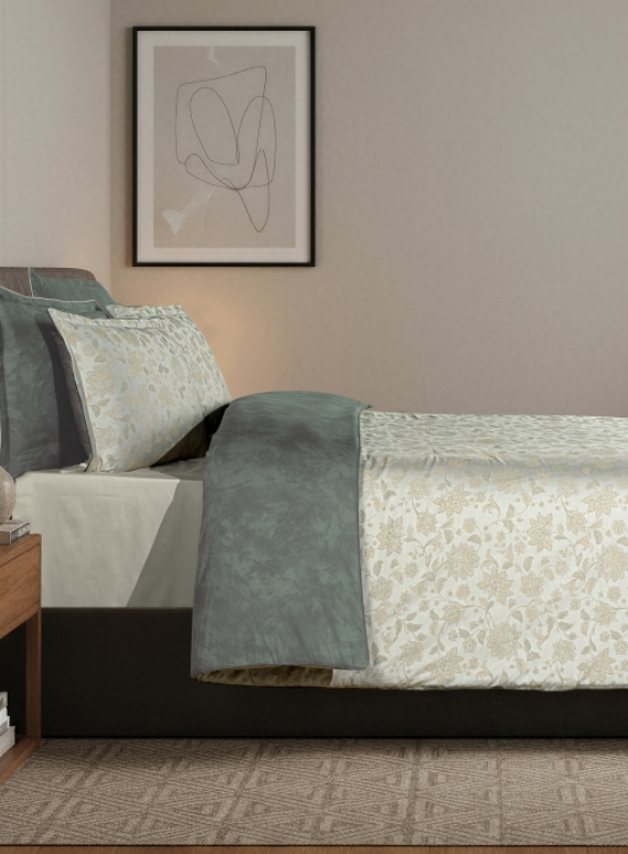 Постільна білизна Edesa Beige La Romano premium сатин Євро 200×220