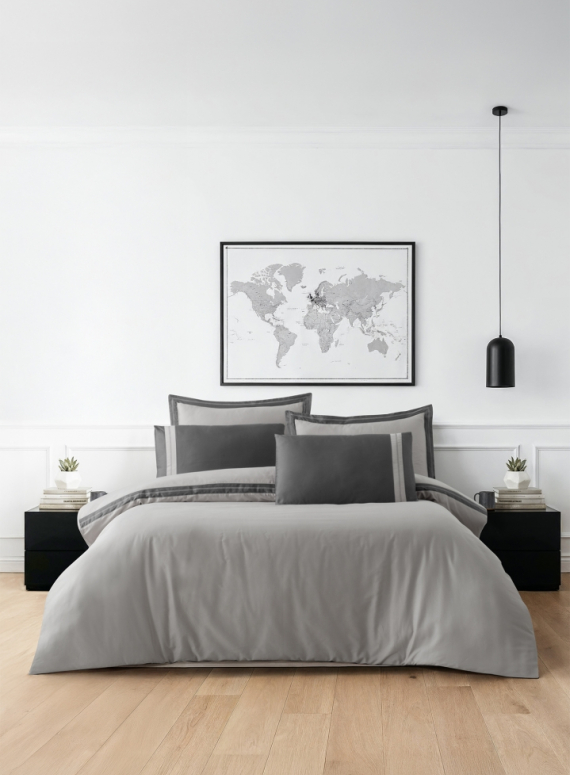 Постільна білизна Alara Ash La Romano premium сатин Євро 200×220