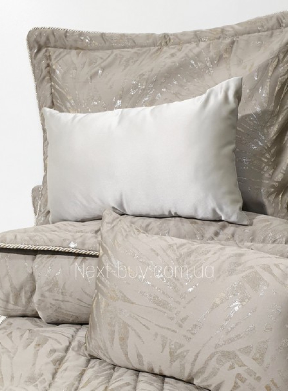 Pepper Home Palmira элитное покрывало 270х260см с наволочками и декоративными подушками коричневое с золотом