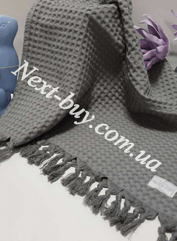 Maison D'or Ancelina бавовняні плетені рушники для лазні 70х140см сірий