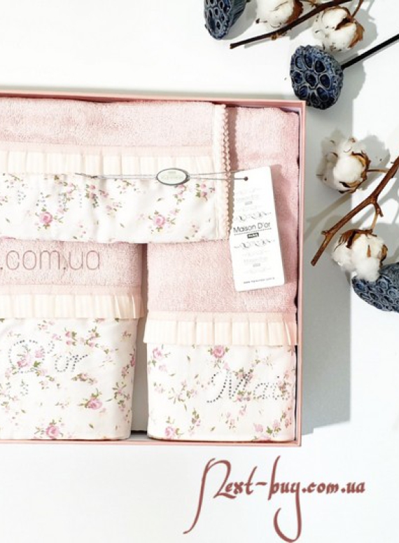 Набор бамбуковых полотенец Maison D'or Roses 3шт розовый