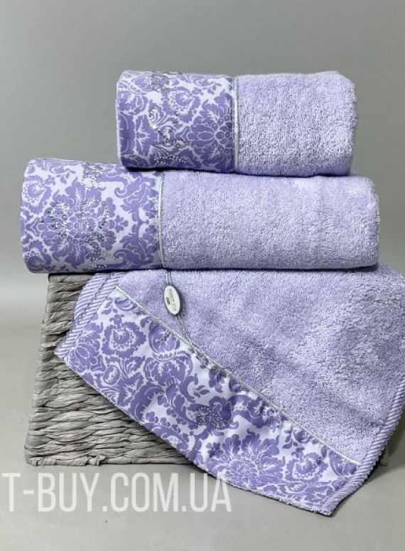 Набір бамбукових рушників Maison D'or Rose Marine 3шт бузковий