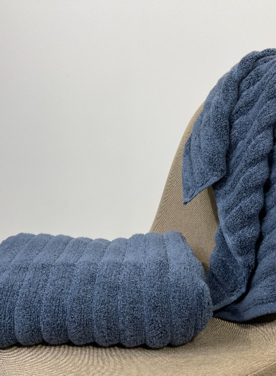 Махровое полотенце для лица Cestepe Ezgi 50х90 синее Турция
