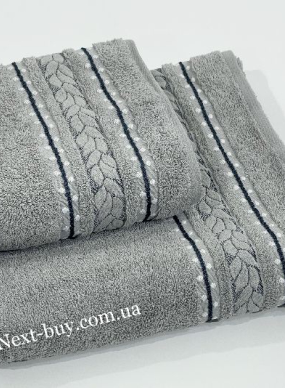 Махровое полотенце для бани Cestepe Filiz серое 70х140 Турция