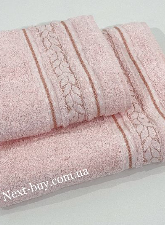 Махровое полотенце для бани Cestepe Filiz розовое 70х140 Турция