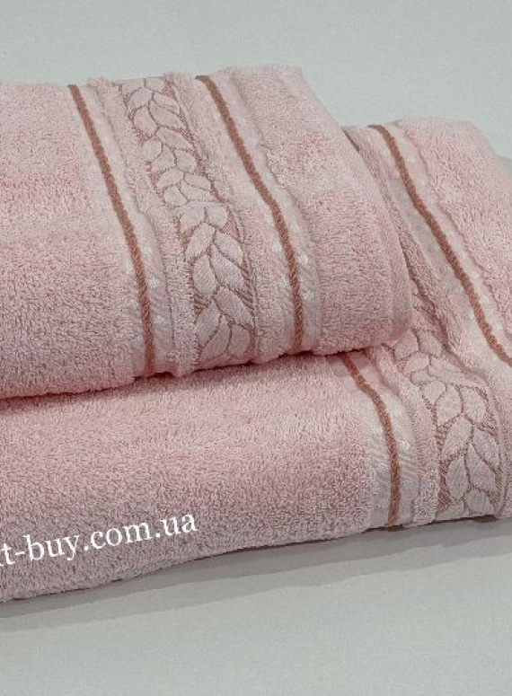 Махровий рушник для бані Cestepe Filiz рожевий 70х140 Туреччина